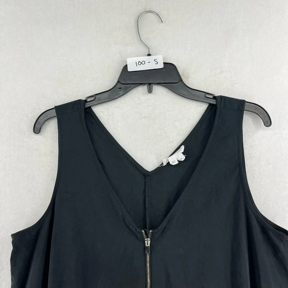 Ingrid & Isabel Maternity Jumpsuit Women's Sz M Black V-Neck Zip Front Stretch - Picture 11 of 11